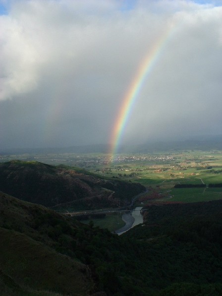 Rainbow over Woodville - 16 July 2000