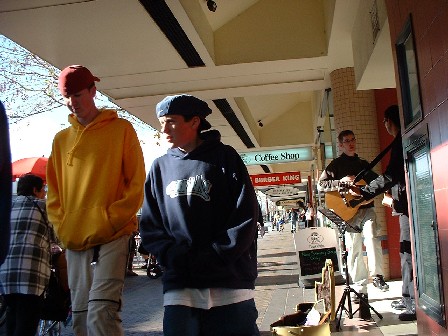 Buskers on Broadway, Lester & Zane, 'Mozey' - Palmerston North, Manawatu, New Zealand - 29 July 2000