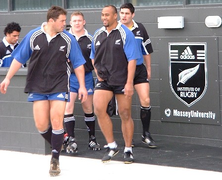 All Blacks in training, adidas Institute Of Rugby, Massey University, Manawatu, New Zealand - 31 July 2000