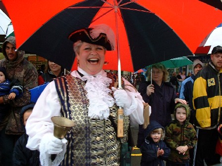 NZ's top Town Crier is 'local' Caroline Robinson, Palmerston North city Christmas Parade, Palmerston North, Manawatu, New Zealand - 3 December 2000