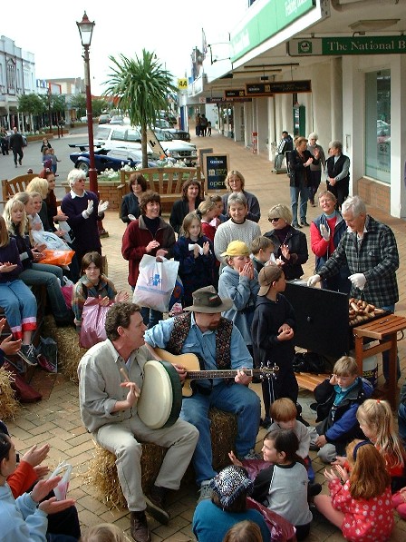 Street Entertainment in Friendly Feilding - town of Feilding, Manawatu, New Zealand - 18 August 2001