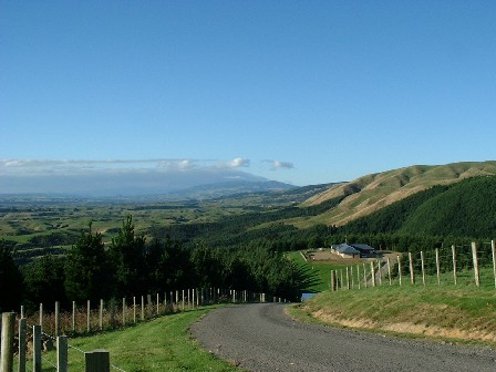 On the Ranges, looking towards Wharite peak, Manawatu, New Zealand - 14 April 2002