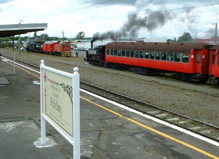 Steam Train rides during Feilding's Christmas Carnival & Parade, Feilding, Manawatu, New Zealand - 8 December 2002