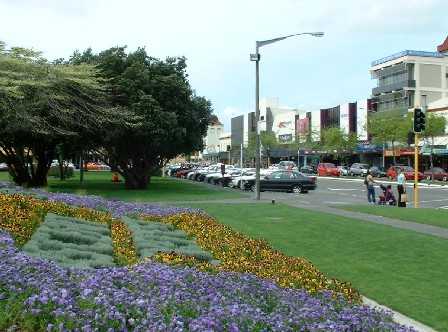 Gardens in The Square, Fitzherbert Avenue, Palmerston North, Manawatu, New Zealand - 1 November 2003