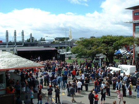 Queen Street is closed for Orientation events, including music from New Zealand band 'Elemeno P' - Palmerston North, Manawatu, New Zealand - 3 March 2004