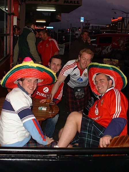 Barmy Army support from Edinburgh, Scotland - Lions vs Manawatu - Palmerston North