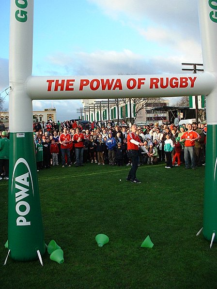 Team supporters go for goal - Lions vs Manawatu - The Square, Palmerston North