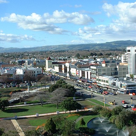 North-eastern view over Palmerston North from the CBD - Palmerston North, Manawatu, New Zealand - 9 July 2005