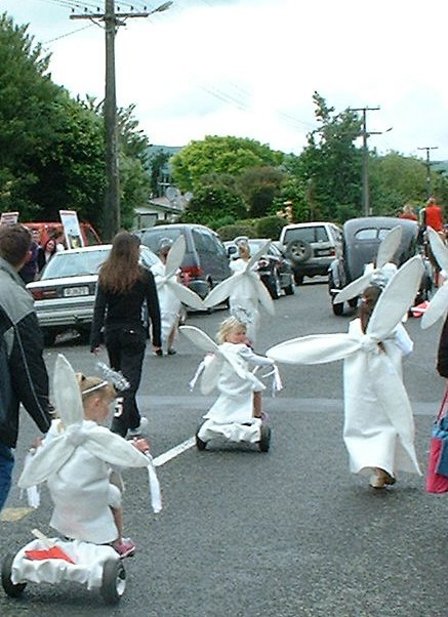 People power. Ashhurst Christmas Parade, Manawatu, New Zealand - 9 December 2006